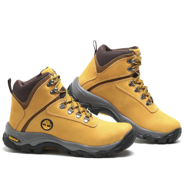 BOTA COURO HIKING AMARELO - Imagem 5